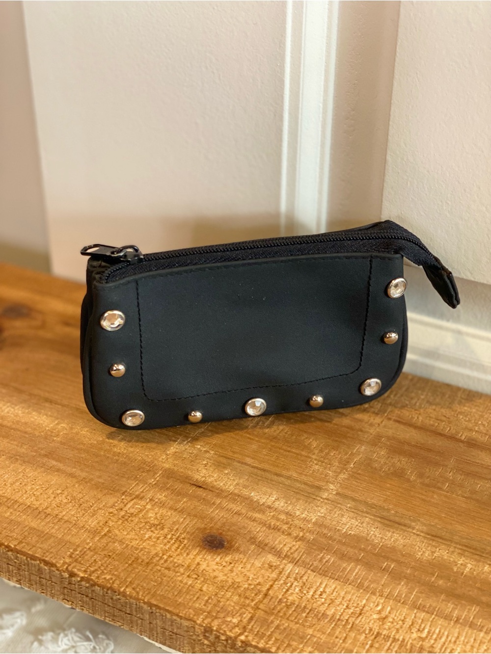 No Boundaries Black Studded Mini Pouch